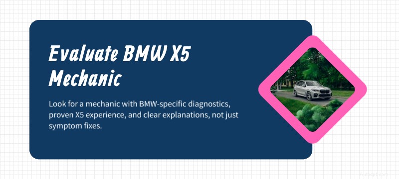 Deskundige BMW X5-reparaties in Plano, Dallas en White Rock – gecertificeerde diagnose en volledige systeemservice 
